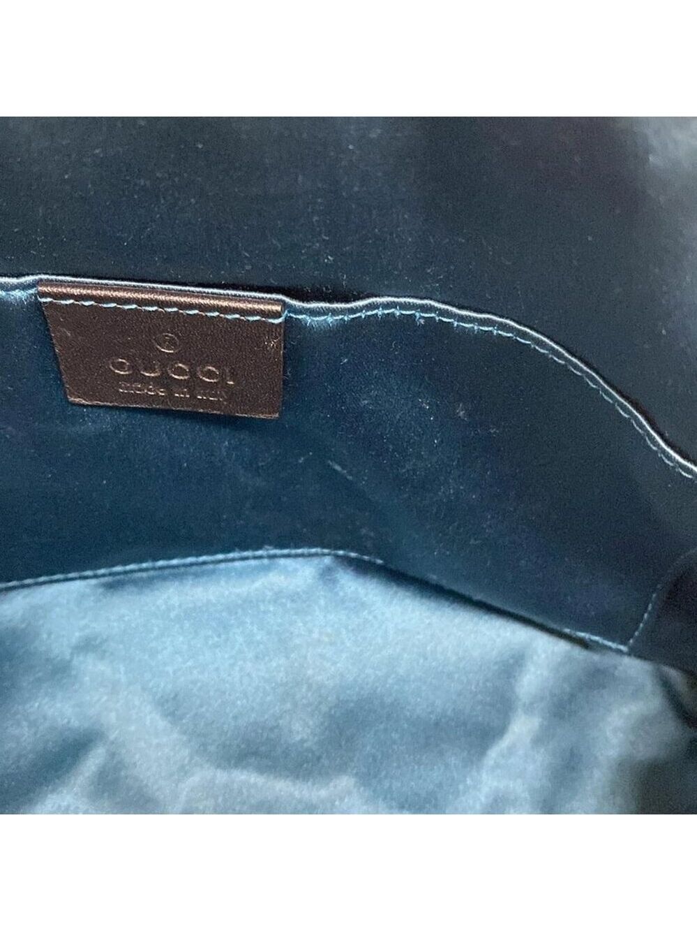 Authentic GUCCI Ophidia Suede Patent Leather Canvas Shoulder Bag br484-120725 - Picture 13 of 16